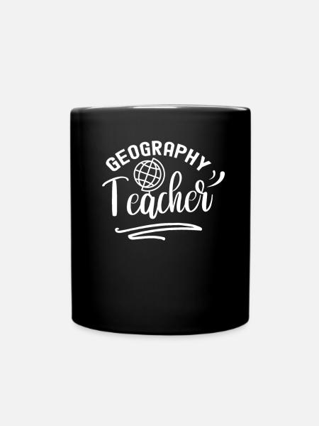 Geographie Lehrer Geographielehrer Geograph Beruf - Tasse einfarbig - Schwarz