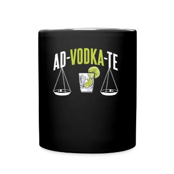 Advodkate Vodka Lawyer Lawyer Lawyer - Full Colour Mug - black - Front