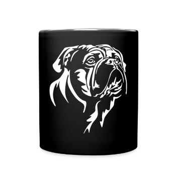 Continental Bulldog Head "Black Edition" - Full Colour Mug - black - Front