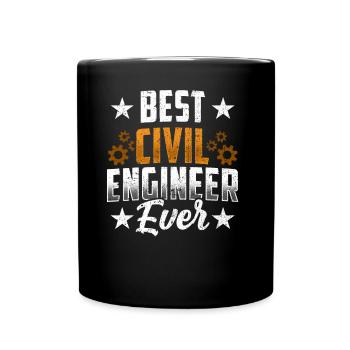 Best Civil Engineer of All Time Student Profession - Full Colour Mug - black - Front