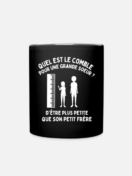 grande soeur, petit frère, frère er soeur - Mug uni - noir
