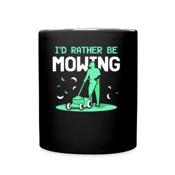 Je préfère tondre l’herbe de pelouse de pelouse - Mug uni - noir - Devant