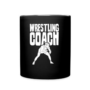 Wrestling Trainer Ringkampf Ringer Ringen - Tasse einfarbig - Schwarz - Vorne