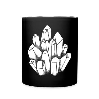 Magischer Edelstein Design Mineral Erz Sammler - Tasse einfarbig - Schwarz - Vorne