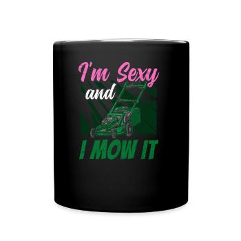 Lawn Mowing Lawn Lawn Mower Grass - Full Colour Mug - black - Front