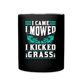 Lawn Mowing Lawn Lawn Mower Grass - Full Colour Mug - black - Front