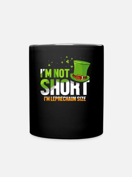I'm not small I have leprechaun size Irish - Full Colour Mug - black