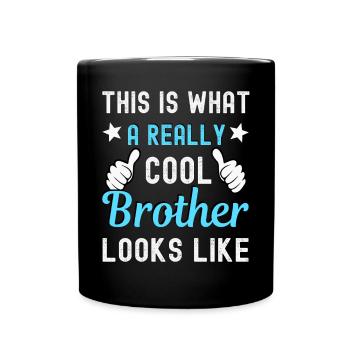 Frère - Mug uni - noir - Devant