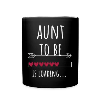 Tante à devenir cadeau d’annonce de tante - Mug uni - noir - Devant