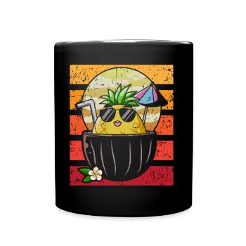 Ananas - Mug uni - noir - Devant