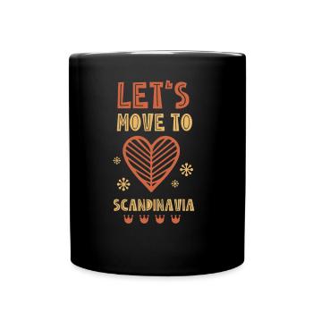 Nous déménageons en Scandinavie Scandinave Nordique - Mug uni - noir - Devant