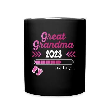 Great Grandma 2023 Loading Pregnancy Announcement - Full Colour Mug - black - Front