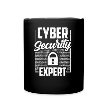 Cybersecurity Experte Hack IT Sicherheit Hacker - Tasse einfarbig - Schwarz - Vorne