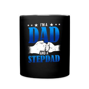 Je suis un père et un beau-père beau-père - Mug uni - noir - Devant