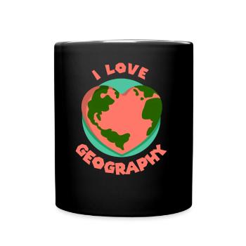 I love geography profession geography geography - Full Colour Mug - black - Front