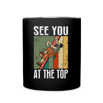 Klettern - Tasse einfarbig - Schwarz - Vorne