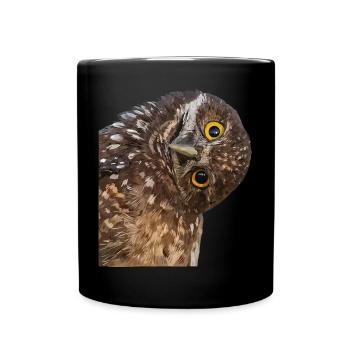Owl - Full Colour Mug - black - Front