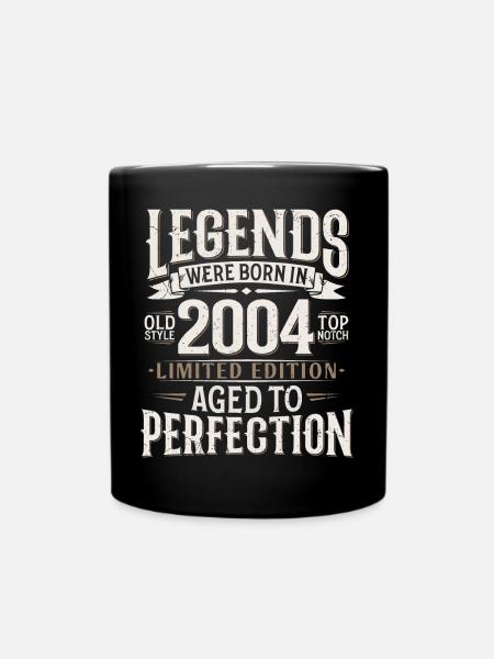 Né en 2004 Legends Cadeau d’anniversaire - Mug uni - noir