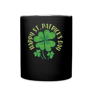 Alles Gute Zum St Patrick's Day St. Patricks Day - Tasse einfarbig - Schwarz - Vorne