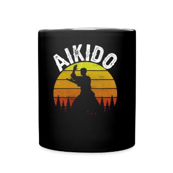 Aikido Martial Arts Fighter Martial Arts Lovers - Full Colour Mug - black - Front