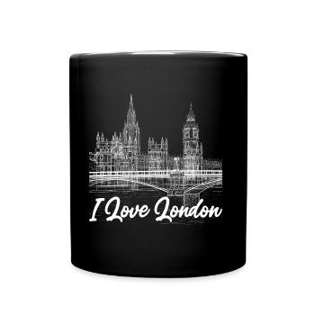 London - Tasse einfarbig - Schwarz - Vorne