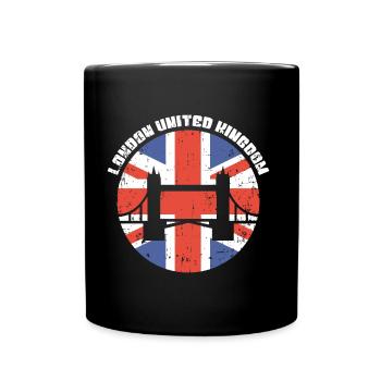 London - Tasse einfarbig - Schwarz - Vorne