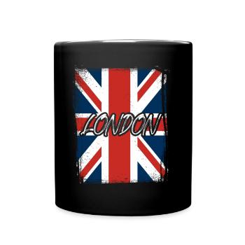 London - Tasse einfarbig - Schwarz - Vorne