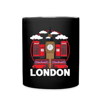London - Tasse einfarbig - Schwarz - Vorne