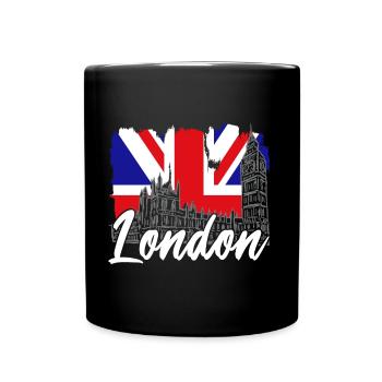 London - Tasse einfarbig - Schwarz - Vorne