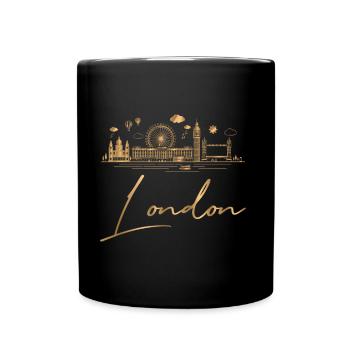 London - Tasse einfarbig - Schwarz - Vorne