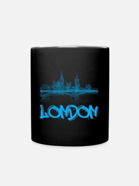 London - Tasse einfarbig - Schwarz