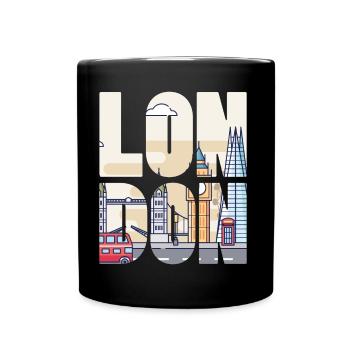 London - Tasse einfarbig - Schwarz - Vorne