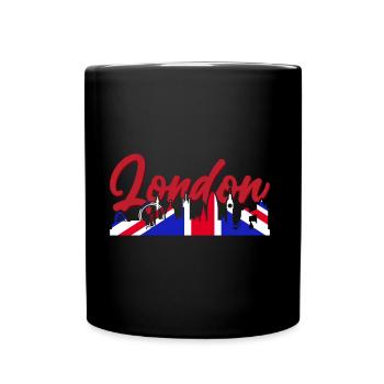 London - Tasse einfarbig - Schwarz - Vorne