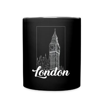 London - Tasse einfarbig - Schwarz - Vorne