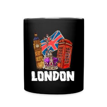 London - Tasse einfarbig - Schwarz - Vorne