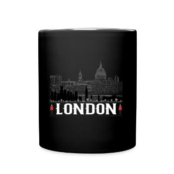 London - Tasse einfarbig - Schwarz - Vorne