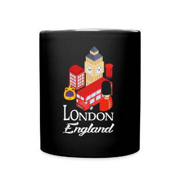 London - Tasse einfarbig - Schwarz - Vorne