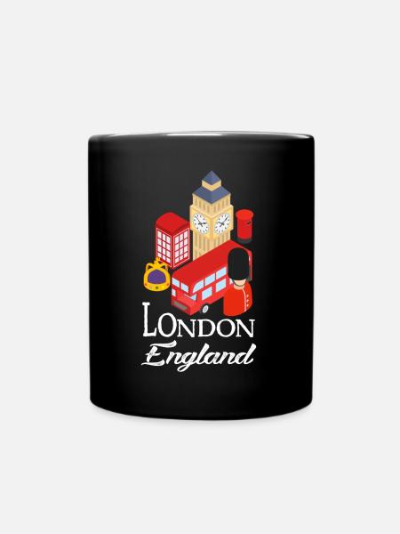 London - Tasse einfarbig - Schwarz