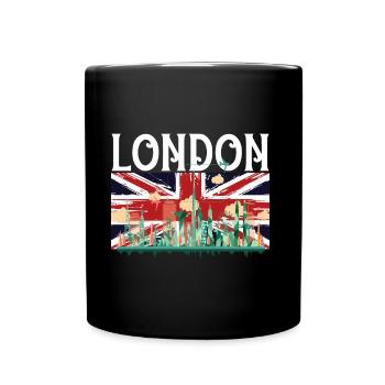 London - Tasse einfarbig - Schwarz - Vorne