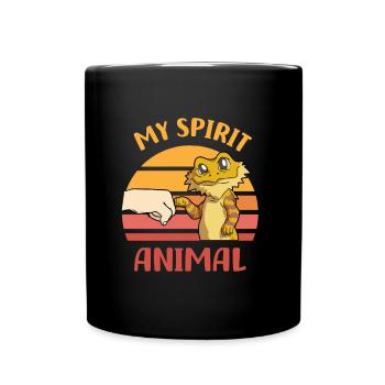 Bearded Dragon - Full Colour Mug - black - Front