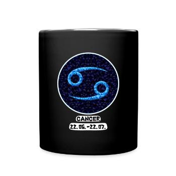 Cancer 22.06.-22.07. - Tasse einfarbig - Schwarz - Vorne