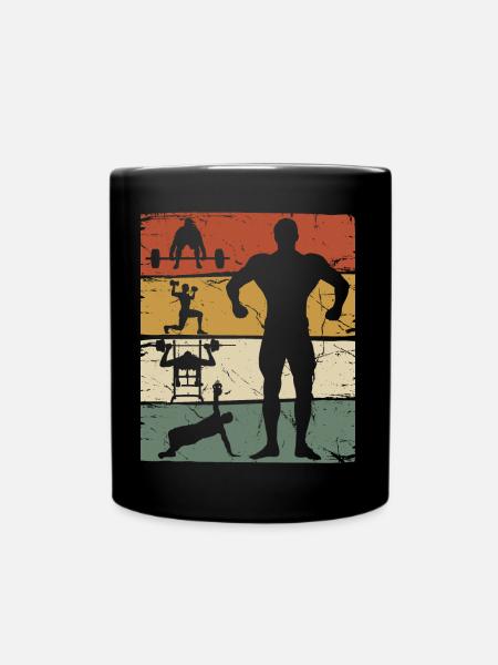 Training in the studio - Full Colour Mug - black