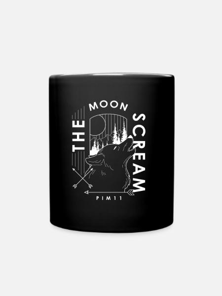 The moon scream (weiss) - Tasse einfarbig - Schwarz
