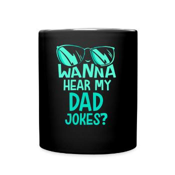 Papa Joke Dad Joke Father Jokes - Full Colour Mug - black - Front