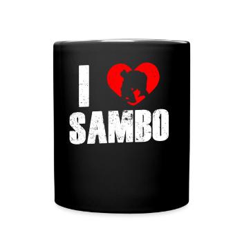 J’adore l’entraînement aux arts martiaux Sambo - Mug uni - noir - Devant