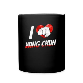 I love Wing Chun Martial Arts Martial Arts Trainer - Full Colour Mug - black - Front