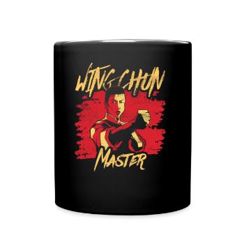 Wing Chun Meister Trainer Kampfsport Kampfkunst - Tasse einfarbig - Schwarz - Vorne
