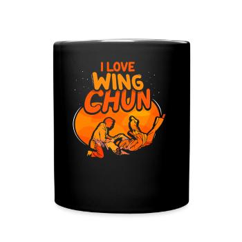 I love Wing Chun Martial Arts Trainer Martial Arts - Full Colour Mug - black - Front