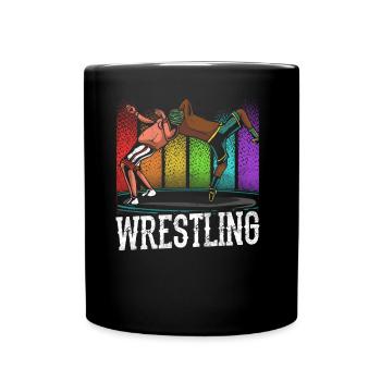 Ringen Wrestler Ringkampf Ringsport Ringer - Tasse einfarbig - Schwarz - Vorne
