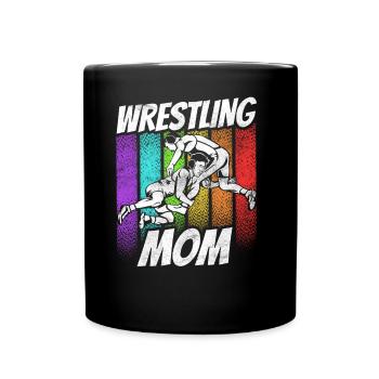 Lutte Mama Ringer Ringen Lutteur Ringkampf - Mug uni - noir - Devant